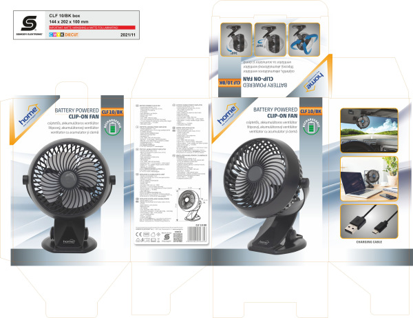 VENTILATOR CLF 10/BK USB 1