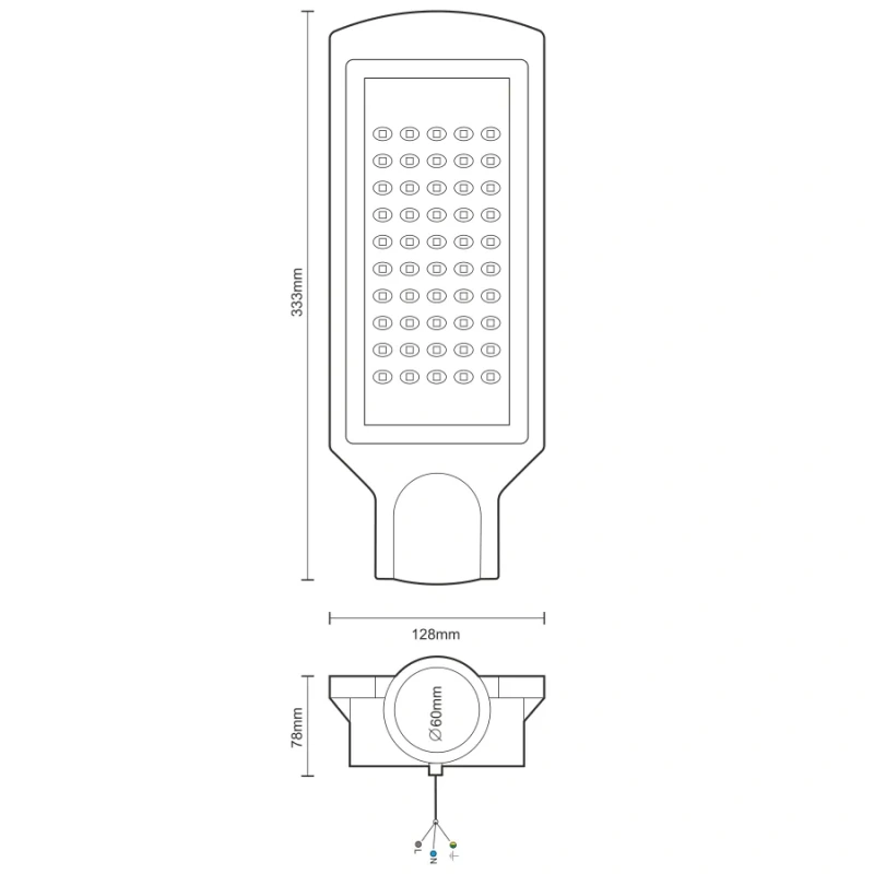 LED pouličné svietidlo 50W / 4000K - LSL322N 4