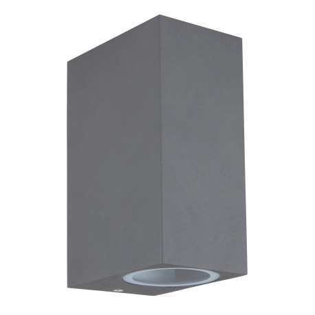 Vonkajšie svietidlo, hliník antracit, sklo priehľadné, svieti smerom hore a dole, IP44, ŠxV:70x150, 2