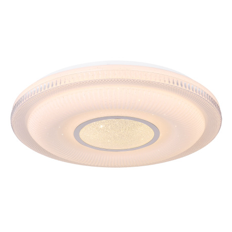 Stropné svietidlo, kov biely, chróm, akryl biely, sklenený krištáľ, trblietavý efekt, kompatibilné s 14