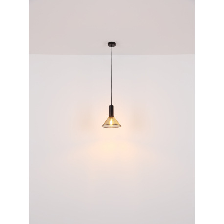 Závesné svietidlo kov čierny, kovová mriežka čierna matná, kábel PVC čierny, možnosť nastavenia výšk 11