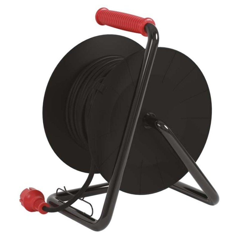 Vonkajší predlžovací kábel na bubne 25 m / 4 zás. / čierny / guma-neoprén / 230V / 2,5 mm2 9