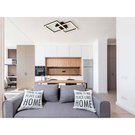 Stropné svietidlo, plastové čierne matné, číre plastové krištále, polohovateľné, DxŠxV: 526x374x75mm 13