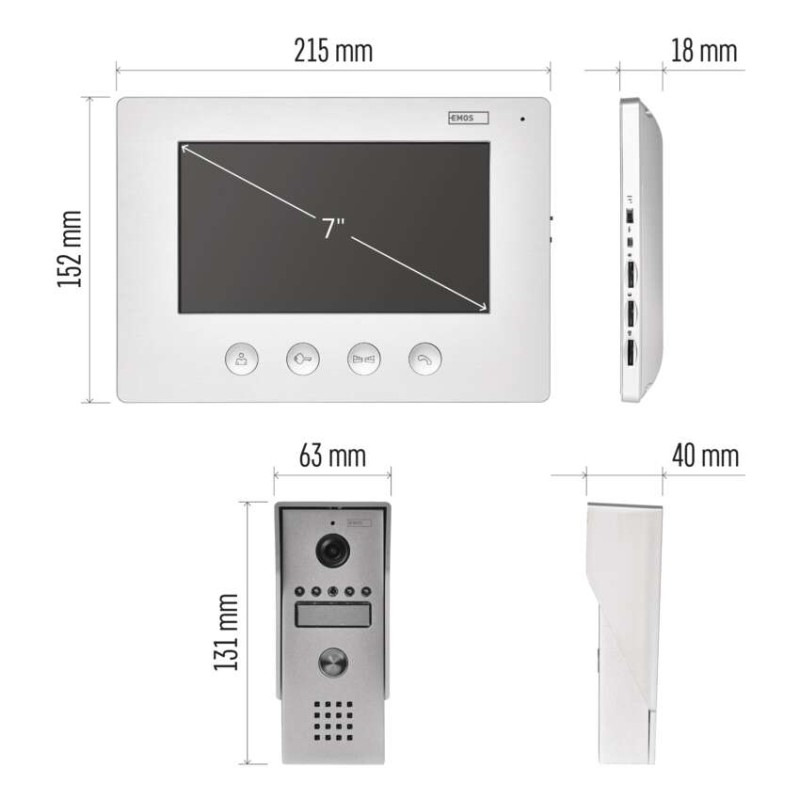 Sada videovrátnika EMOS EM-03M 2WIRE 11