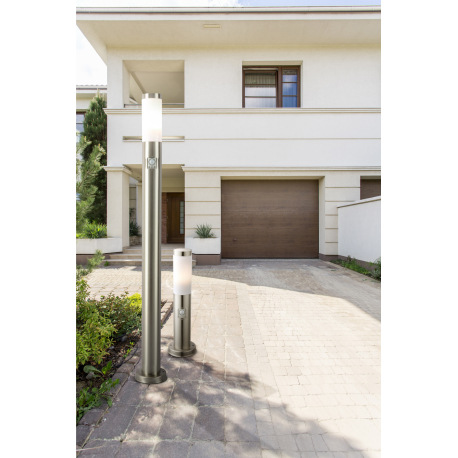 Vonkajšie svietidlo, nerezová ocel, plast biely, IP44, senzor: 90 °, dosah: 9m, Ø 127, V: 450, bez ž 1