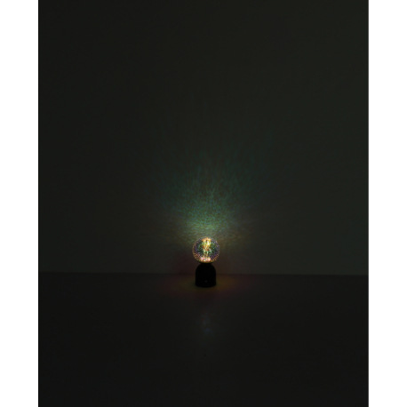 Nabíjateľná stolová lampa, kov čierny matný, sklo priehľadné 3D efekt, kábel PVC biely, dotykové zap 16