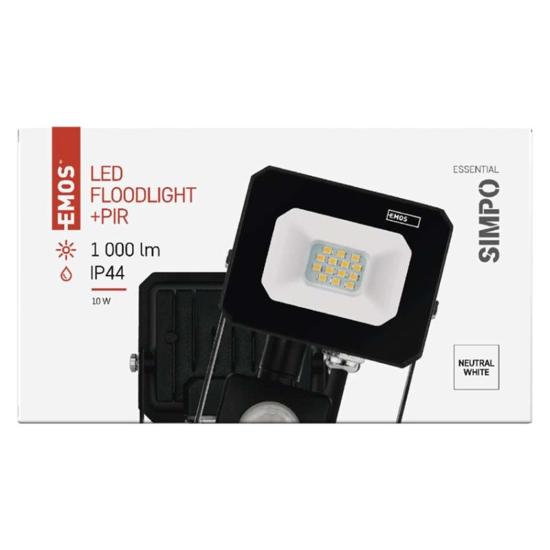 LED reflektor SIMPO s pohybovým čidlom 10 W neutrálna biela 6