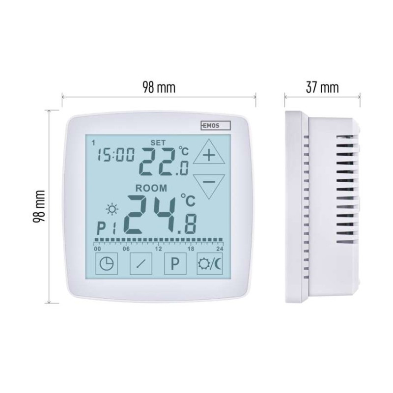 Izbový programovateľný drôtový OpenTherm termostat P56A01 8