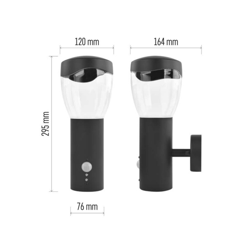 Záhradné nástenné svietidlo ARTEO, senzor súmraku, 16,4 x 12 x 29,5 cm, 1 x E27, 15 W 5