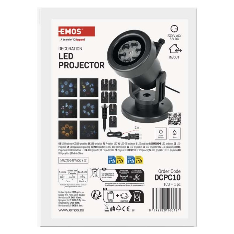 Dekoratívny LED projektor – 6 motívov, pre exteriér aj interiér 8