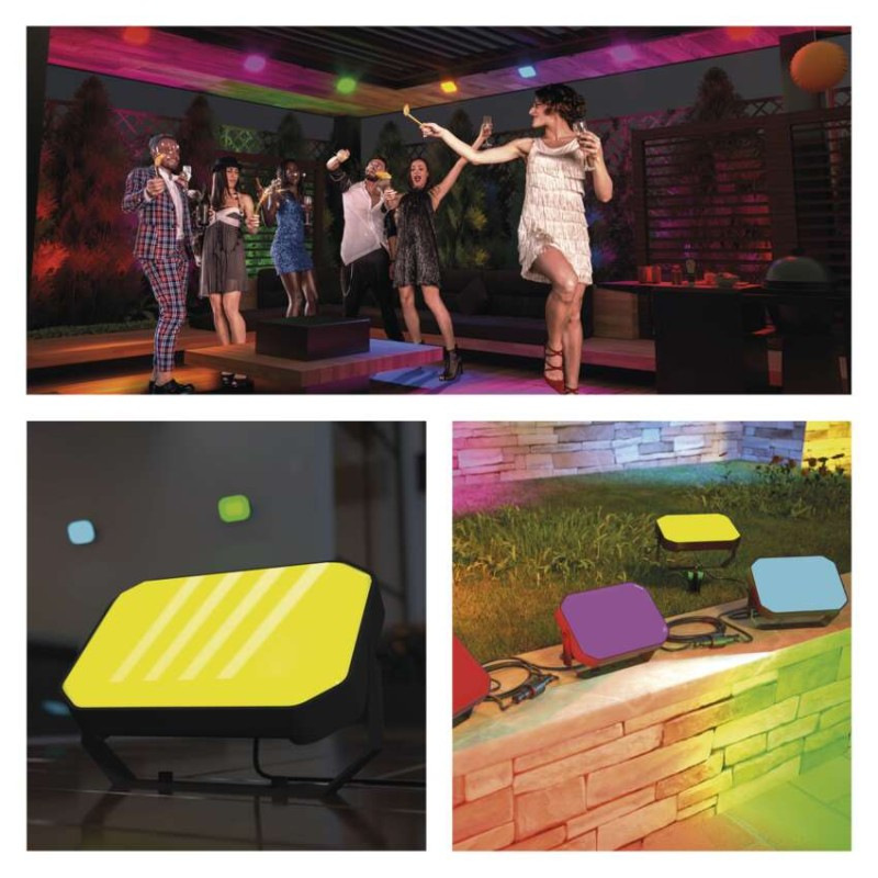 GoSmart vonkajší LED reflektor, rozširujúca sada, 1 kus, 4 W, RGBIC stmievateľný, WiFi 13