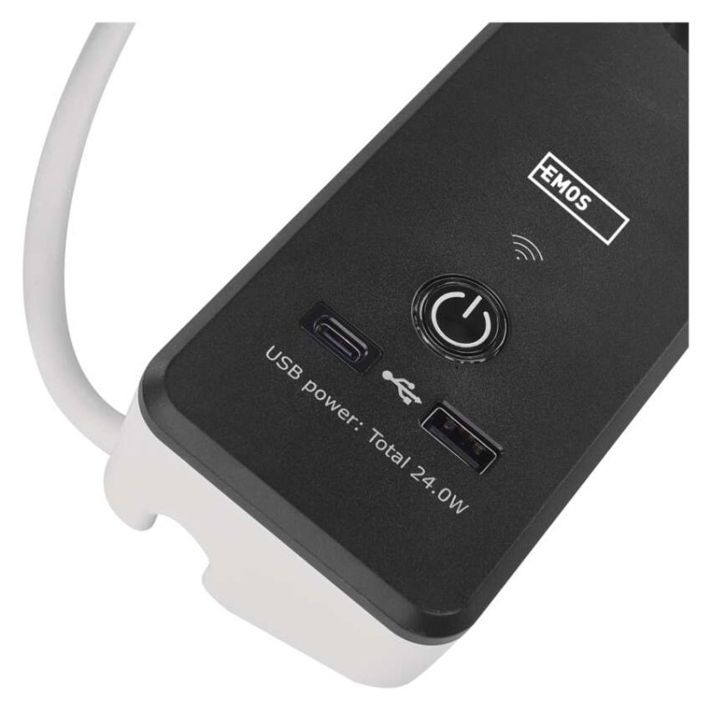 GoSmart predlžovací kábel 2 m / 4 zásuvky / s vyp. / s USB / biely-čierny / PVC / 1,5 mm2 11