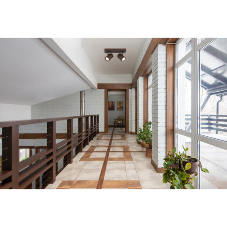 Nástenné svietidlo, kov bronzový matný, hliník bronzový matný, DxŠxV: 260x60x145mm, bez žiaroviek 2x 9