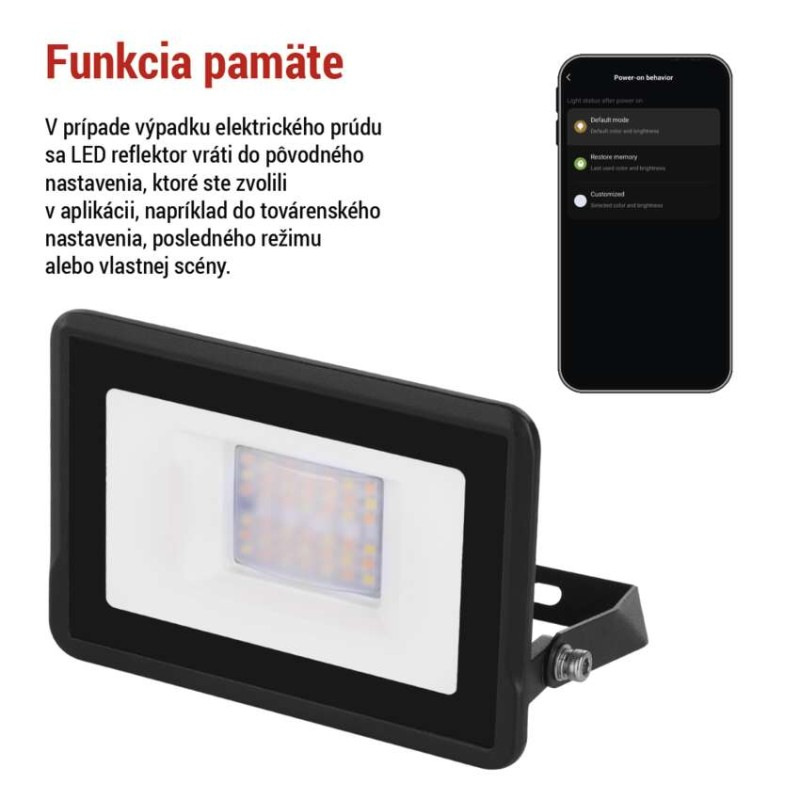 GOSMART LED reflektor 20W, 1720 lm, RGB+CCT, IP65 9