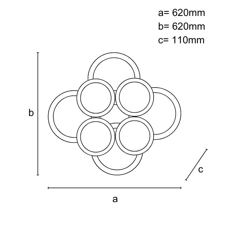 LED stropné svietidlo s diaľkovým ovládačom 200W - J3347/B 1