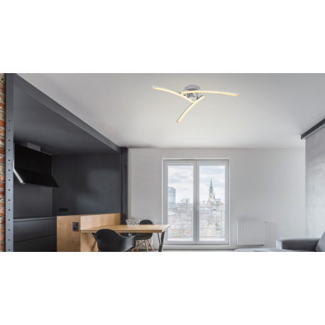 Stropné svietidlo, kov chróm, plast, akrylové krištále priehľadné, nastaviteľné, zmena farby svetla 13