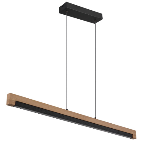 Závesný svetlý kov čierny, drevo tmavo hnedé, hliník čierny, plast biely, kábel PVC čierny, nastavit 10