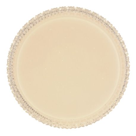 Stropné svietidlo, kov biely, akryl biely, priehľadné plastové krištále, zmena farby svetla pomocou 3