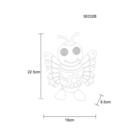 Solárne svietidlo, kov, viacfarebný matný, plast čierny matný, vypínač, batéria súčasťou balenia AAA 6