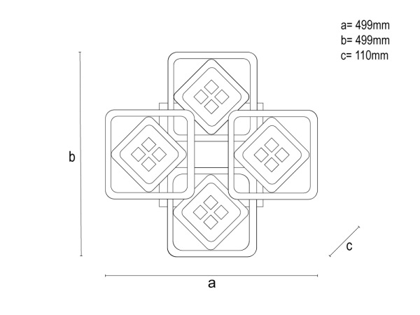 LED stropná lampa + diaľkový ovládač 130W - J3306/B 5