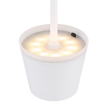 Solárne svietidlo, kov biely, plast čierny, plast biely, plast satinovaný, vypínač, vrátane aku CR18 4