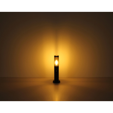 Vonkajšie svietidlo z nehrdzavejúcej ocele antracitovej farby, plast dymovej farby, smer svetla: nah 6