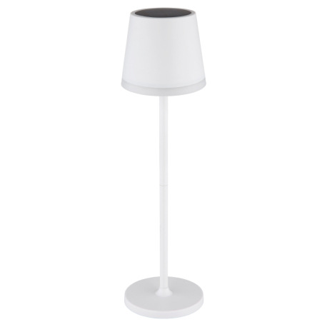 Solárne svietidlo, kov biely, plast čierny, plast biely, plast satinovaný, vypínač, vrátane aku CR18 8