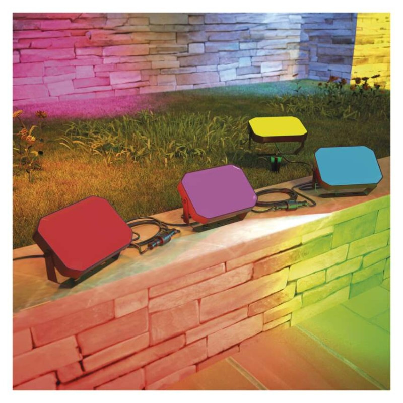 GoSmart vonkajší LED reflektor, rozširujúca sada, 1 kus, 4 W, RGBIC stmievateľný, WiFi 12