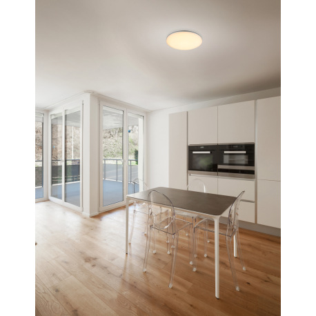 Vonkajšie svietidlo, plast strieborný, plast biely, IP54, Ø335, V:60, vrátane 1xLED 24W 230V, 1900lm 1