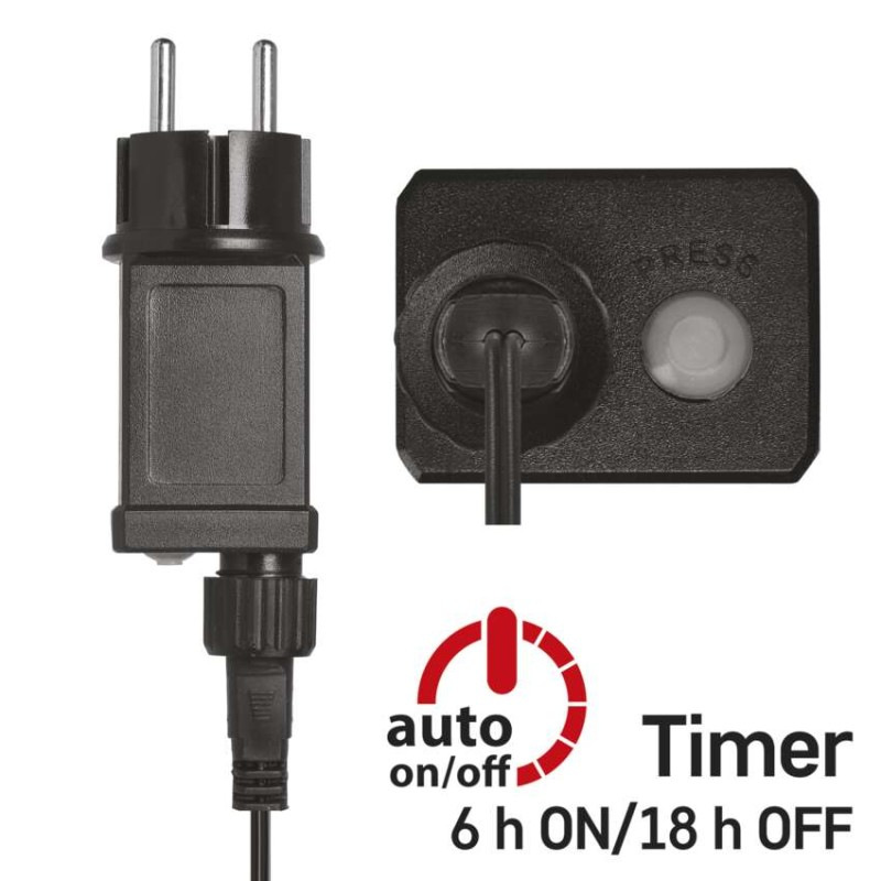 LED vianočná nano reťaz zelená, 7,5 m, vonkajšia aj vnútorná, multicolor, časovač 7