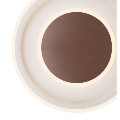 Stropné svietidlo, kov biely, akryl biely, kov hnedý, pamäťová funkcia, nočné svetlo, stmievateľné, 4