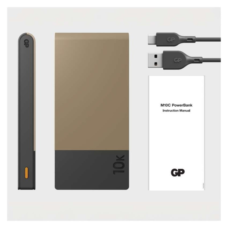 Power bank GP M2+ Series, 10 000 mAh, 22,5 W, béžová 7