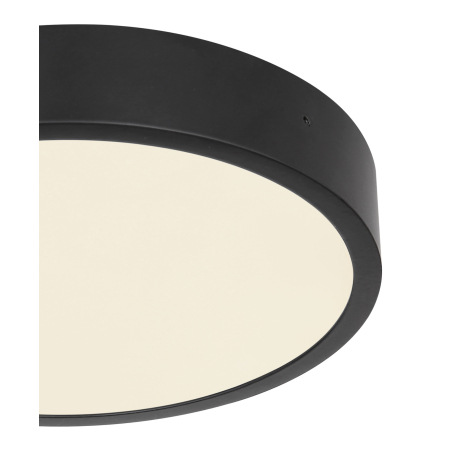 Stropné svietidlo, hliník čierny, akryl opál satinovaný, Ø 170, V: 26, vrátane 1xLED 22W 230V, 1800l 4