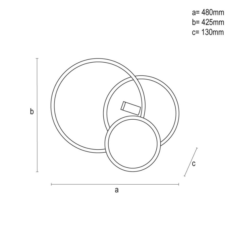 LED stropné svietidlo s diaľkovým ovládačom 65W - TA1326/WB 2