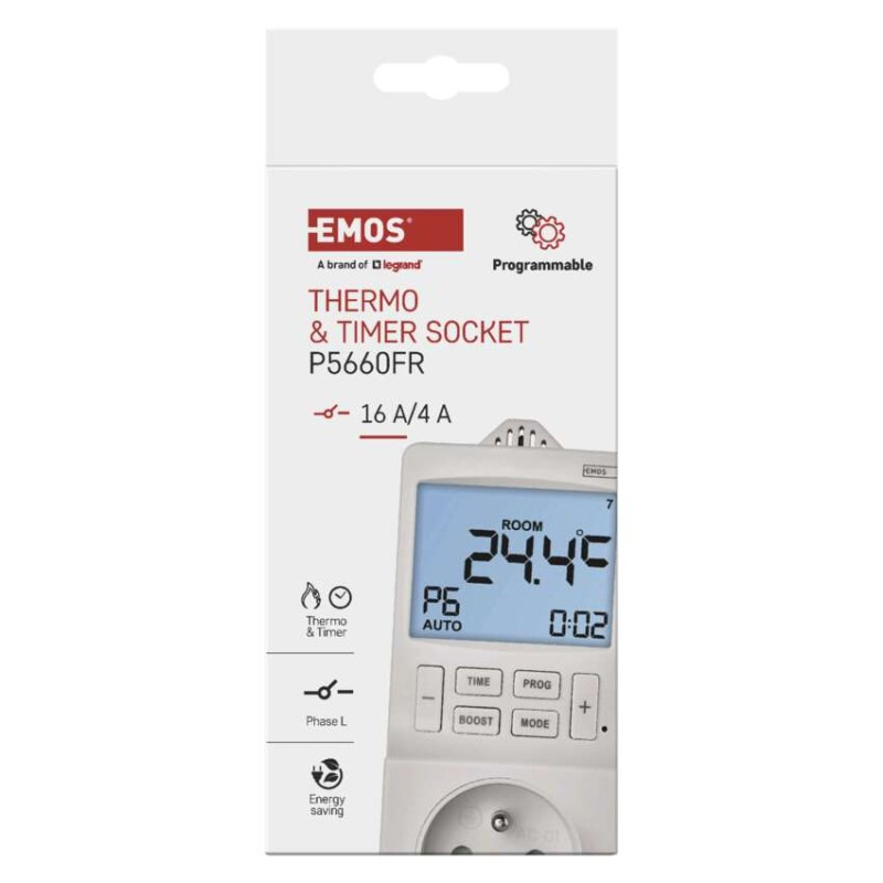 Termostat do zásuvky s funkciou digitálneho časovača 2v1 3