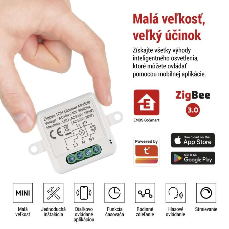 GoSmart modul stmievania IP-2111DZ, ZigBee, 1-kanálový 1