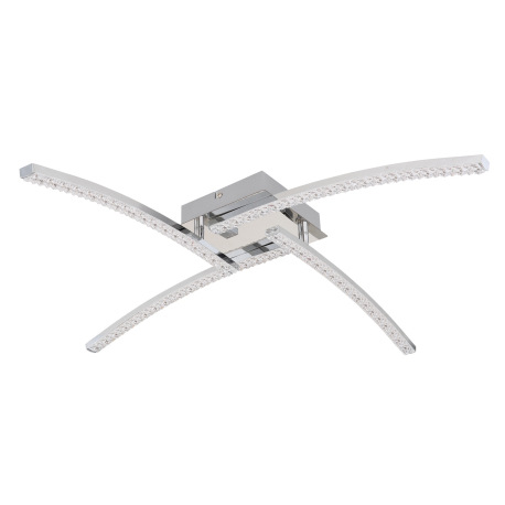 Stropné svietidlo, kov chróm, plast, akrylové krištále priehľadné, nastaviteľné, zmena farby svetla 3