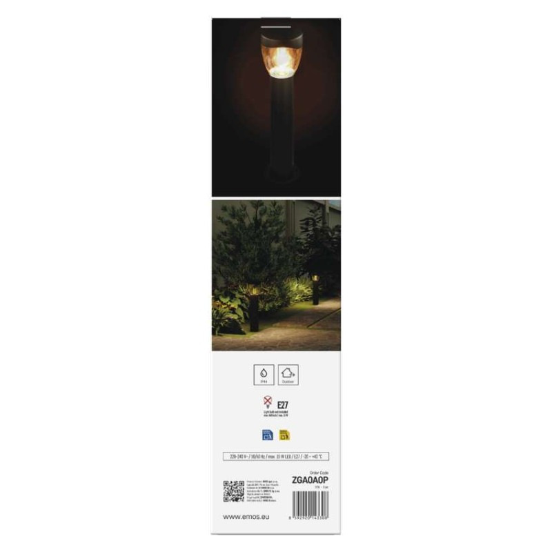 Záhradné stĺpikové svietidlo ARTEO, 12 x 12 x 50 cm, 1 x E27, 15 W 10