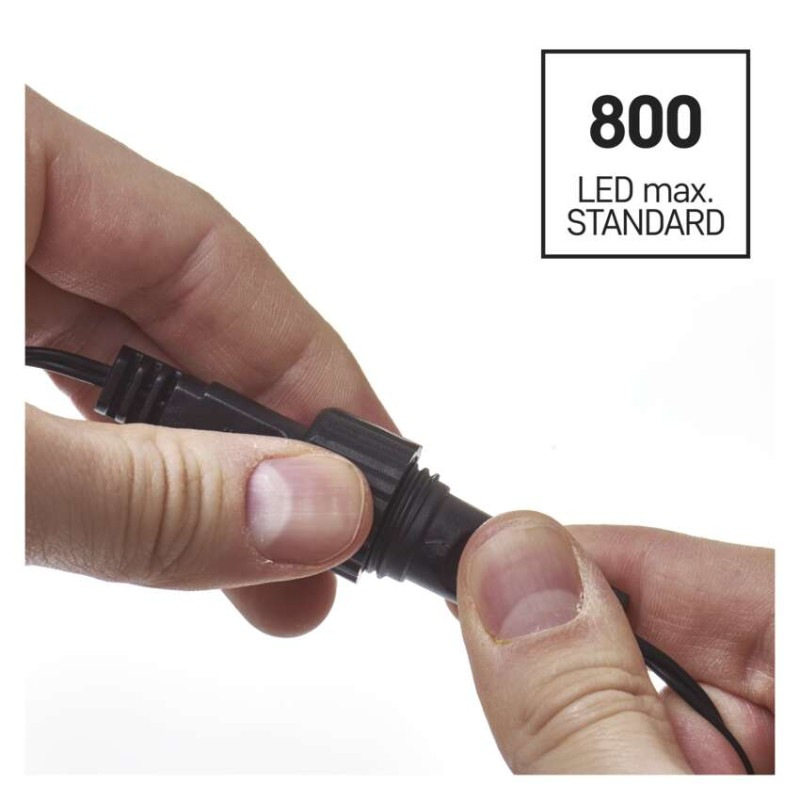 Standard LED spojovacia vianočná reťaz, 10 m, vonkajšia aj vnútorná, červená 11