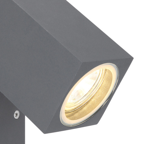 Vonkajšie svietidlo, hliník antracit, sklo priehľadné, otočné, nastaviteľné, IP44, ŠxV:65x165, H:115 4