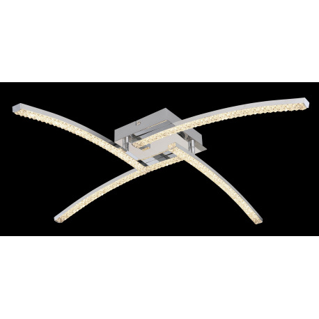 Stropné svietidlo, kov chróm, plast, akrylové krištále priehľadné, nastaviteľné, zmena farby svetla 16