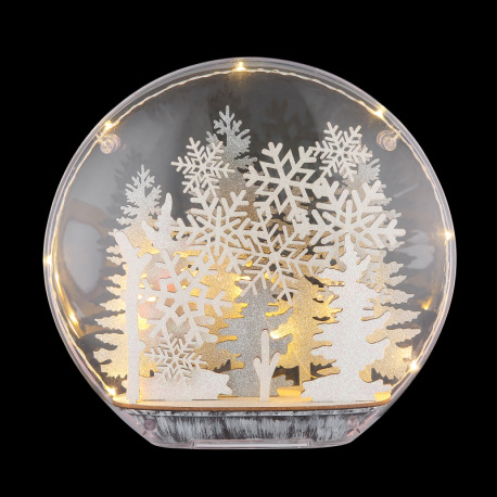 Dekoratívne svietidlo, plast číry, drevo biele, drevo striebornej farby, posuvný vypínač, DxŠxV: 260 17