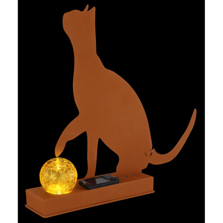 Solárne svietidlo, kov vo farbe imitujúca hrdzu, imitácia prasknutého skla, akumulátor AA 200mAh 1.2 9