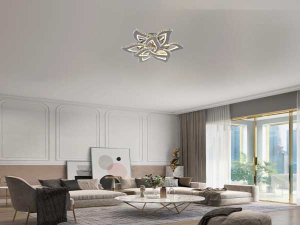 LED stropný luster + diaľkový ovládač 180W - J3337/CH 4