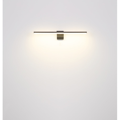 Nástenné svietidlo kov čierny matný, akryl biely, IP44, ŠxV: 608x80mm, H: 150mm, vrátane LED 10W 230 5