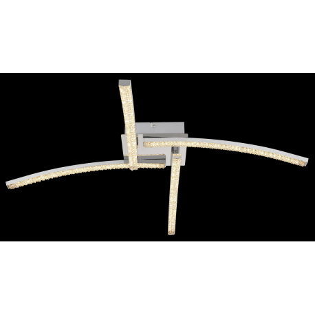 Stropné svietidlo, kov chróm, plast, akrylové krištále priehľadné, nastaviteľné, zmena farby svetla 19