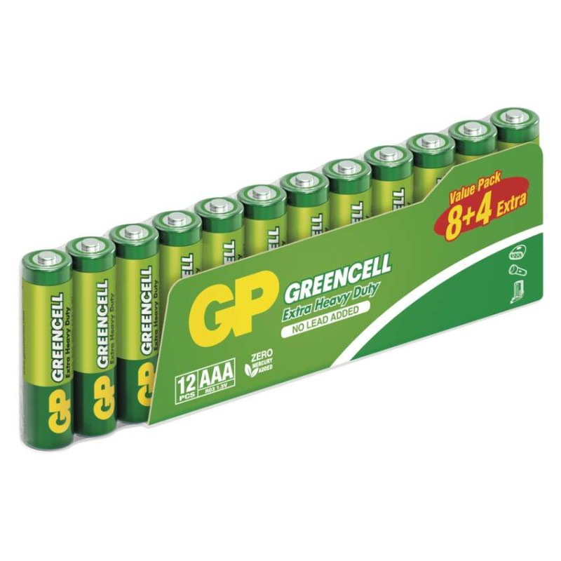 Zinko-chloridová batéria GP Greencell R03 (AAA), 12 ks 3
