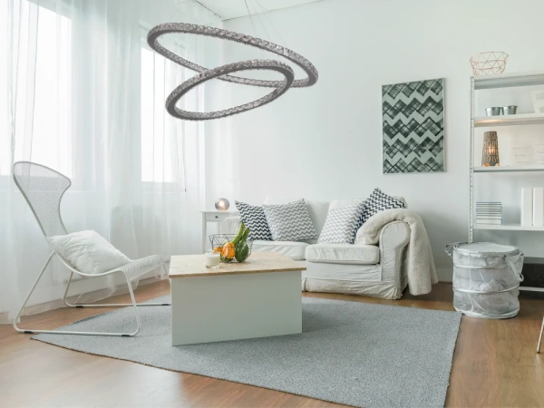 LED luxusné krištáľové svietidlo + diaľkový ovládač 180W - J6354/CH 3