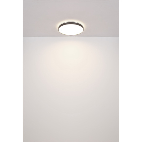 Stropné svietidlo, kov biely matný, plast sivý tmavý/biely, ø: 480mm, V: 55mm, LED 24W 230V, zdroj 3 5