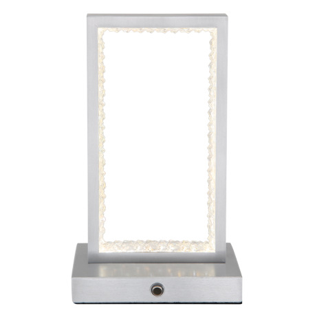 Nabíjateľná stolová lampa, hliník, akryl, čierny PVC kábel, dotykové zapnutie/vypnutie, plynulý doty 4